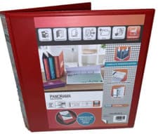 Image of Elba Strong Premium Quality 2 Ring PVC A4 Presentation Ring Binder In Red