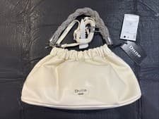 Image of Dune London Bonanza Clutch Bag Cream with Detachable Strap Brand New