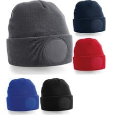 Image of Unisex Beechfield Circular Patch Beanie Hat