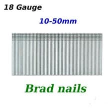 Image of 18 Ga G Gauge Galvanised Brad Nails 10 15 20 25 30 35 38 40 45 50 mm