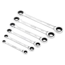 Image of Draper Draper HI-TORQ Metric Double Ratchet Ring Spanner Set (6 Piece)