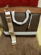 Image of Genuine Michael kors  Mk Brown  logo large Tote Bag.