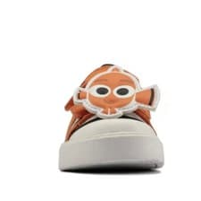 Image of Clarks City Nemo Toddler Canvas Shoes - Orange Uk size 4.5 G