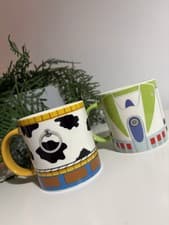 Image of Disney Pixar Toy Story Ceramic Mugs Buzz Lightyear and Woody Design Set of 2