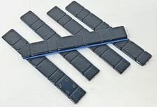 Image of self adhesive wheel weights strip of 8 total weight 60g black coated