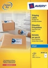Image of Avery labels J8168-25 Instant dry inkjet labels, 2/sheet, 25 sheets/pk 50 total