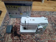 Image of Brother LS14S Sewing Machine White 14 Stitch Metal Chassis with LED Light