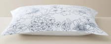 Image of New - Ted Baker - Linear Floral Blue Oxford Single Pillowcase