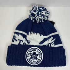 Image of Reebok Toronto Maple Leafs NHL Winter Classic Blue White Knit Pom Beanie Hat New