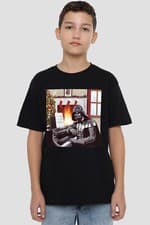 Image of Star Wars Darth Vader Christmas Carols Kids T-Shirt Black