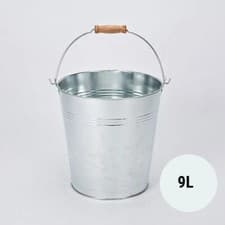 Image of Galvanised Metal Bucket Handle Plant Pot Coal Planter Strong Steel 9L 12L 15L
