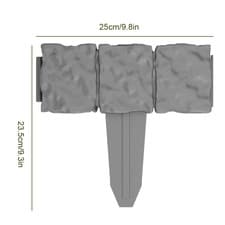 Image of 10-60PCS Cobbled Stone Effect Garden Lawn Edging Plant Border Simply Hammer In