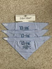 Image of Baby Bandana Bibs with Hook & Loop Strap - Pack of 3 - 100% Cotton