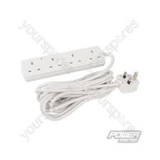 Image of Powermaster Extension Lead with Neon Indicator 230V - 4-Gang 5m