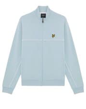 Image of Lyle & Scott Piped Full Zip Track Top Opal Blue