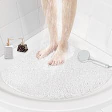 Image of Corner Shower Mat Non Slip: 80 x 80 cm Extra Large Shower Mats for Inside Showe