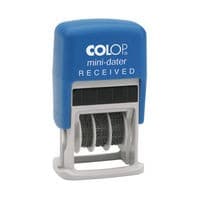 Image of COLOP Self Inking Mini Text and Date Stamp RECEIVED S160L1