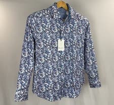 Image of Robert Graham Button-Up Shirt Mens 2XL Multicolor Modern Art Flip Cuff LS Clarke