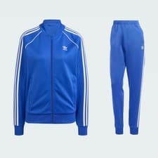 Image of Adidas Originals Women's Adicolour SST Full Tracksuit Set Blue Small RRP £130