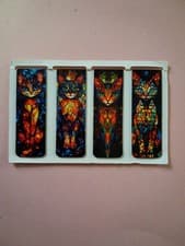 Image of Set Of 4 Magnetic Bookmarks - Cats