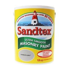 Image of Sandtex 5 Litre Plymouth Grey Ultra Smooth Masonry Paint Microseal Technology
