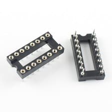 Image of 5Pcs 2.54mm Pitch 16 Pin DIP Round Pin IC Socket Adaptor Narrow #E4