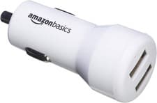 Image of Dual 4.8 Amp/24W USB Car Charger for Universal Devices, 2-Port, White Uk