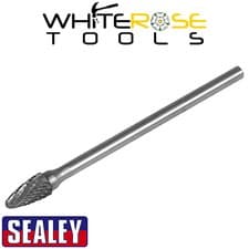 Image of Sealey Tungsten Carbide Rotary Burr Extra-Long Arc Round Nose 10mm