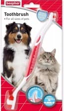 Image of Beaphar Toothbrush Dog & Cat Double-Side Dental Brush Puppy Kitten Oral Care