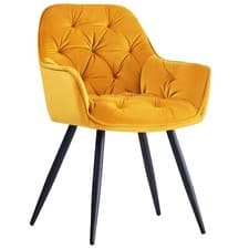 Image of 1/2X Dining Chairs Velvet Padded Seat Metal Legs Kitchen Chair Home Office Set
