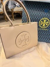 Image of Tory Burch Ella Bio Tote Light Sand  145612 - New with Tags and Authentic 