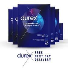 Image of Durex Extra Safe and Lubricated Thick Latex Condoms All Pack Sizes