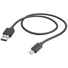 Image of Hama 201584 USB 2.0 charging cable USB-A to Micro-B 1m Black