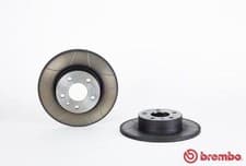 Image of 2x 08.3126.76 BREMBO BRAKE DISC PAIR REAR AXLE FOR ALFA ROMEO LANCIA
