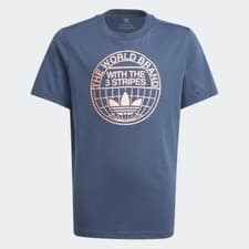 Image of ADIDAS Boy's Navy Originals All-over Print Tee RRP £30