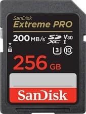 Image of 256GB SDXC SanDisk Extreme PRO – Lightning-Fast V30 UHS-I 4K U3 Class 10 SD Card