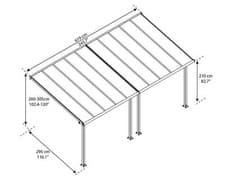 Image of Garden Patio Cover 10ft Palram Canopia Olympia Grey
