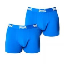 Image of LONSDALE BLUE COTTON BOXER SHORTS TRUNKS-NO FLY UNDERWEAR-2 PACK-M-BNWT-MED203