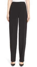 Image of NWOT ST. JOHN Caviar Diana Fit Crepe Marocain Flare Black Leg Pants Trousers 4