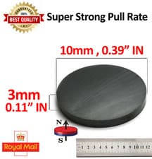 Image of Magnets Various Sizes 30mm /20mm /10mm x 3mm Stronger Ferrite Disc C8 DIY Fridge