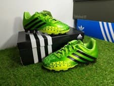Image of Adidas Predator LZ FG UK 33 unisex kids green football boots sports school PE 