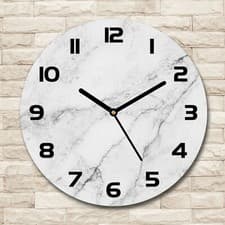 Image of Glass Wall Clock fi 30 cm Marble