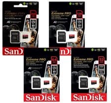 Image of SanDisk Micro SD Card Extreme Pro 32GB 64GB 128GB 256GB Class 10 Memory Card