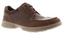 Image of Clarks Mens Casual Shoes Bradley Vibe Leather beige UK Size