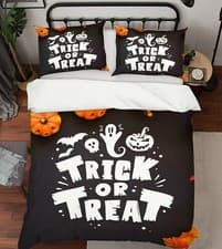 Image of 3D Pumpkin Pattern N66 Halloween Bed Pillowcases Quilt Cover Duvet Zoe