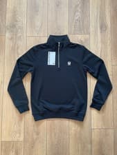 Image of belstaff 1/4 sweatshirt cotton fleece black L