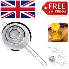 Image of Professional Stainless Steel Sieve Set 7-12-18cm - Fine Mesh Kitchen Strainers