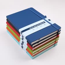 Image of A5 Hardback Notebook Lined/Dotted/Squared/Plain PU Leather Premium Book
