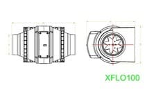 Image of XFLO Inline Duct Bathroom Extractor Timer Standard Fan 4" 5" 6" 8" 10" 12"