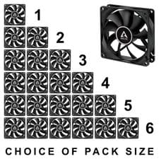 Image of Arctic F9 PWM PST CO Black 92mm PC Case Fan 1800 RPM 43 CFM 0.3 Sone 4-Pin Pack